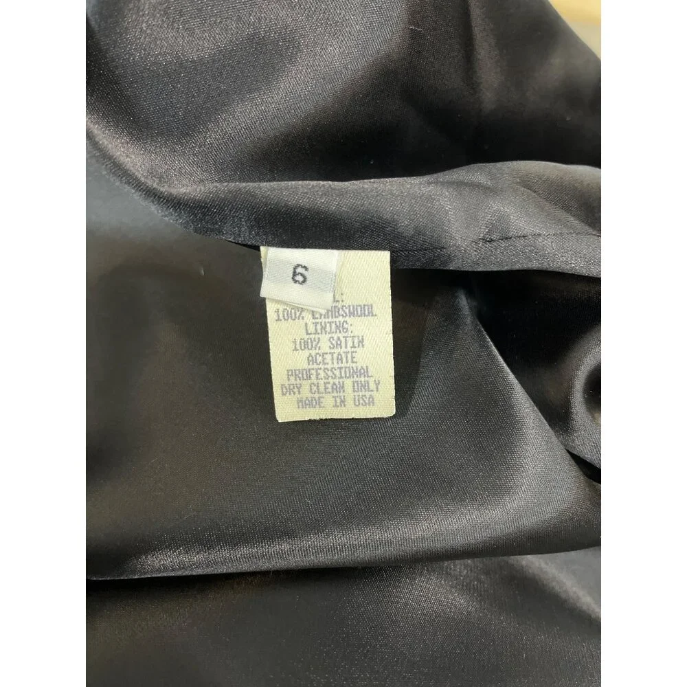 J Percy for Marvin Richards Lord & Taylor Black Faux Fur Long Coat Jacket - Picture 8 of 10